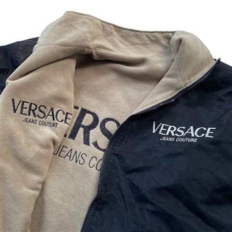 vintage versace jeans couture big logo jacket|versace jeans couture white shirt.